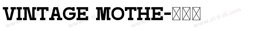 Vintage Mothe字体转换